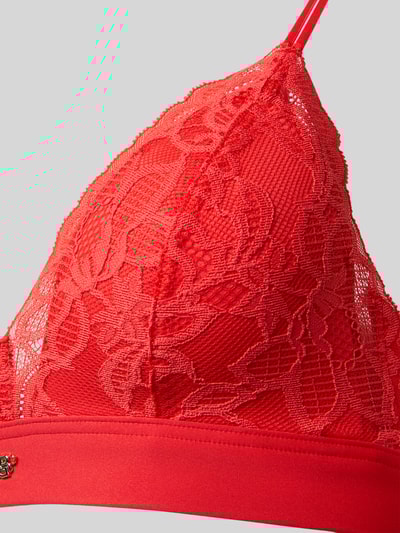 BOSS Bralette mit Spitzenbesatz Modell 'TRIANGLE_BLOSSOM' Rot 2
