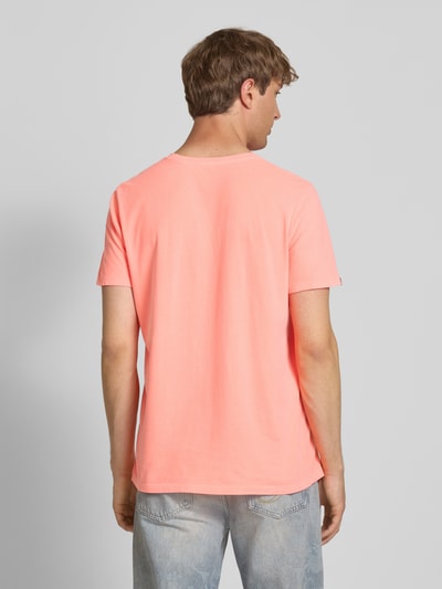 Superdry T-shirt met labeldetail Koraal - 5