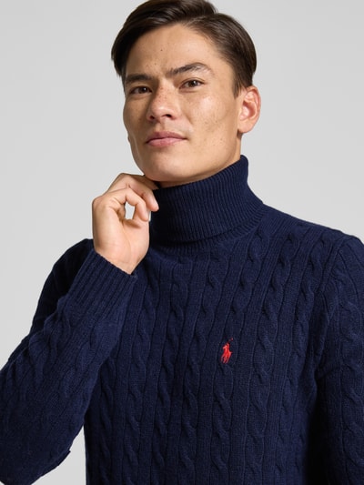 Polo Ralph Lauren Slim fit gebreide pullover van een mix van wol en kasjmier Marineblauw - 3