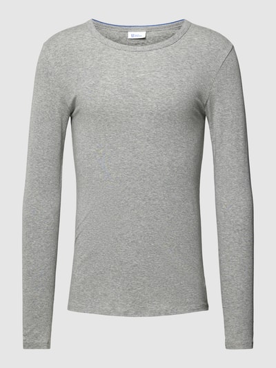 Schiesser Longsleeve in melierter Optik Modell 'REVIVAL' Mittelgrau Melange 2