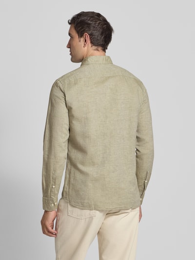 BOSS Casual Fit Businesshemd aus Leinen-Baumwoll-Mix Lind 5