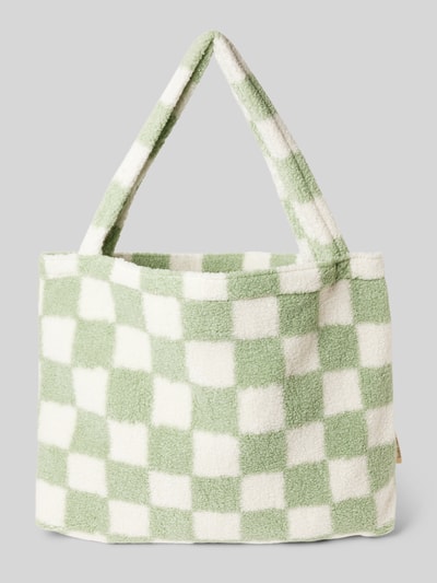 STUDIO NOOS Shopper in Teddyfell-Optik Modell 'Binibamba' Gruen 2