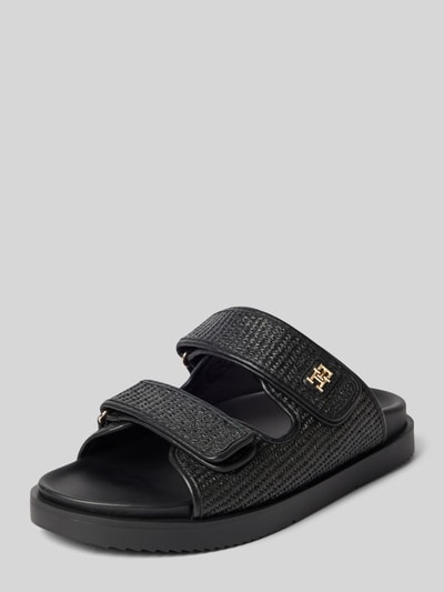 Tommy Hilfiger Slippers met klittenbandsluiting Zwart - 1