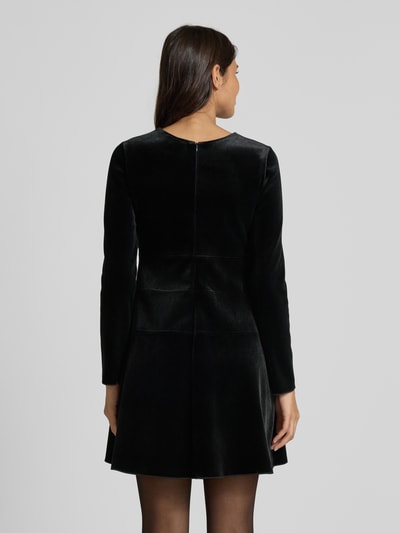 Emporio Armani Minikleid aus Satin mit Rundhalsausschnitt Black 5