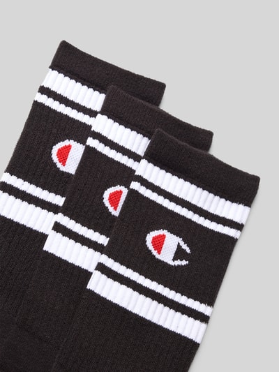 CHAMPION Socken mit Logo-Stitching Modell 'Crew' im 3er-Pack Black 2