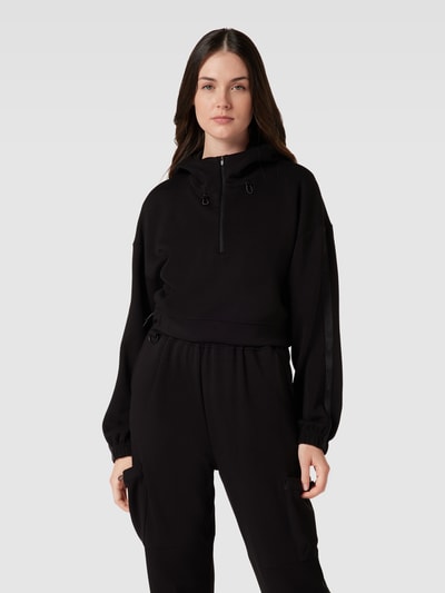 ICANIWILL Cropped Hoodie mit kurzem Reißverschluss Modell 'Stance' Black 4