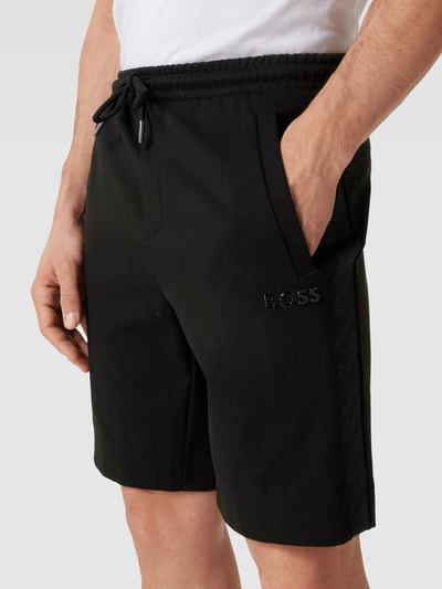 BOSS Green Shorts mit Label-Detail Modell 'Headlo' Black 3