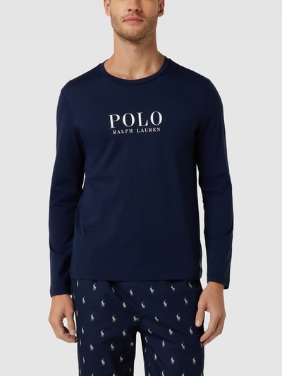 Polo Ralph Lauren Underwear Shirt met lange mouwen en labelprint Marineblauw - 4