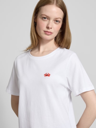 Smith and Soul T-shirt z wyhaftowanym motywem Biały 3