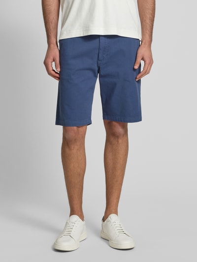 BOSS Orange Tapered fit bermuda met elastische band, model 'Chino' Blauw - 4