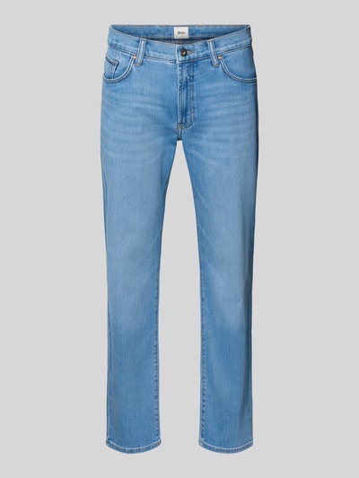 Produktfoto, Jeans mit Eingrifftaschen Modell 'Clint' von Brax aus hellblauem Baumwoll-Mix mit Stretch-Anteil, Regular-Fit, glatte Oberfläche