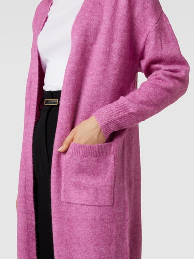 YAS Cardigan mit aufgesetzten Taschen Modell 'BALIS' Pink Melange 3