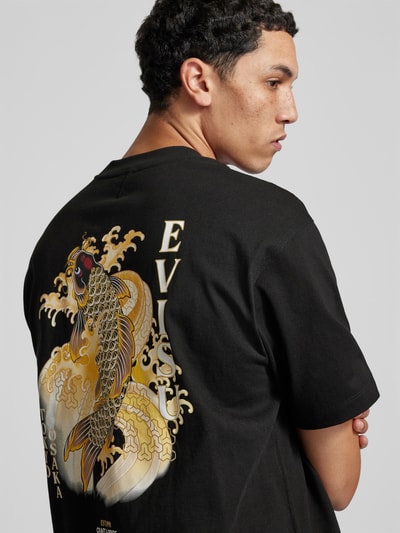 Evisu T-Shirt mit Label-Print Black 3