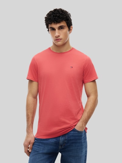 Tommy Jeans Regular Fit T-Shirt aus reiner Baumwolle Rot 4