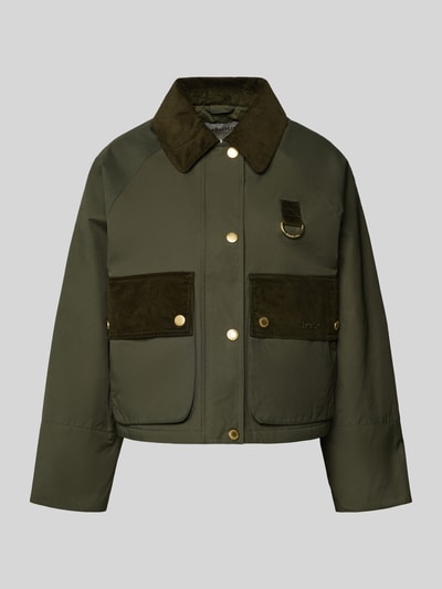 Barbour Relaxed Fit Jacke aus Baumwoll-Mix mit Cordkragen Modell 'PHOEBE' Oliv 2