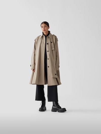 MM6 Maison Margiela Trenchcoat mit Ärmel-Applikationen Stein 1