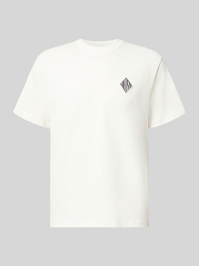 Productfoto, Regular Fit T-Shirt uit pure katoen model 'JERSEY LOURD' van Lacoste, wit, ronde hals, korte mouw, label patch, logo-stitching.