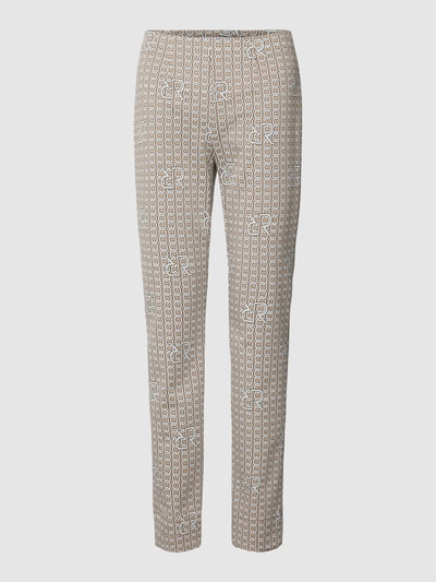 Raffaello Rossi Stoffen broek met all-over motief, model 'PENNY' Beige - 2