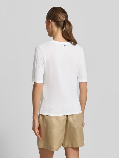 Weekend Max Mara Regular Fit T-Shirt aus Leinen-Mix Modell 'OPZIONE' Weiss 5
