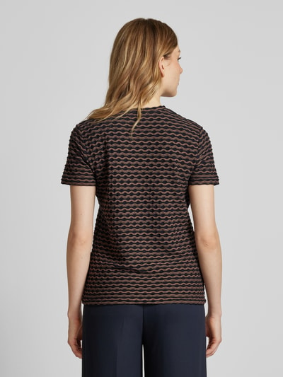 OPUS T-Shirt mit Strukturmuster Modell 'Siwave' Dunkelblau 5