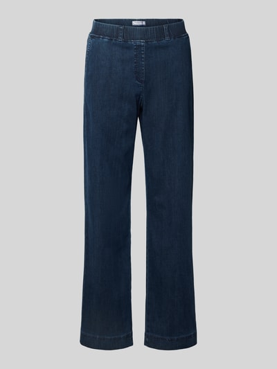 Raphaela By Brax Flared jeans met elastische band, model 'Pam' Marineblauw - 2