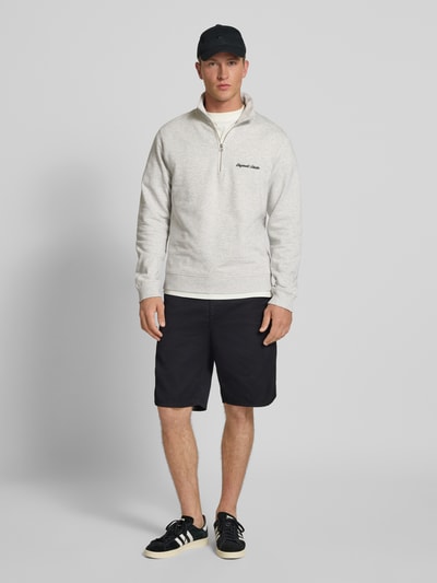 Jack & Jones Sweatshirt met schipperskraag en labelstitching Offwhite gemêleerd - 1