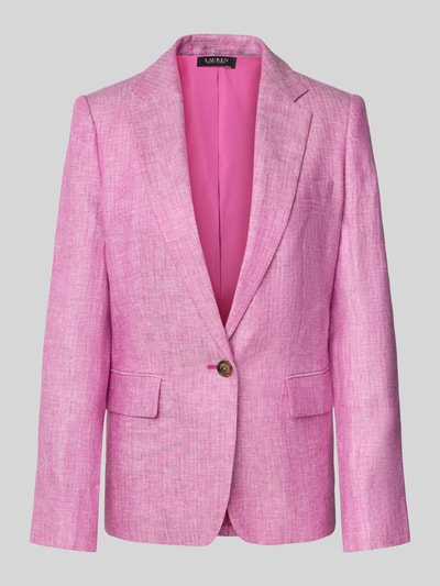 Lauren Ralph Lauren Leinenblazer mit Reverskragen Modell 'BONARO' Rosa 2