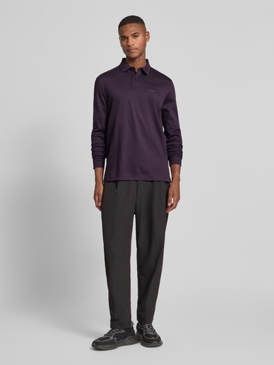 BOSS Green Regular Fit Poloshirt aus reiner Baumwolle Modell 'PIROL' Purple 1