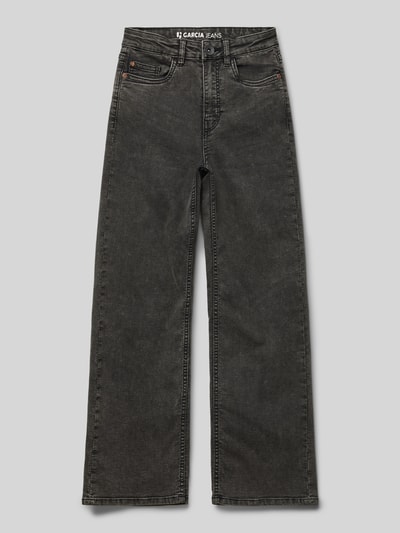 Garcia Straight fit jeans met steekzakken, model 'Ivy' Zwart - 1