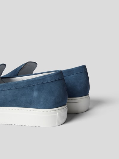 Doucal's Loafer aus Veloursleder Marineblau 3