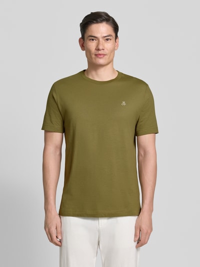 Marc O'Polo Regular Fit T-Shirt aus reiner Baumwolle Oliv 4