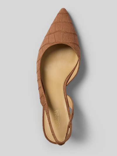 Productfoto, Slingback Pumps met naaldhak model 'ALINA FLEX' van MICHAEL Michael Kors, gecoat leer, spitse vorm, gladde zool, hakhoogte 9 cm