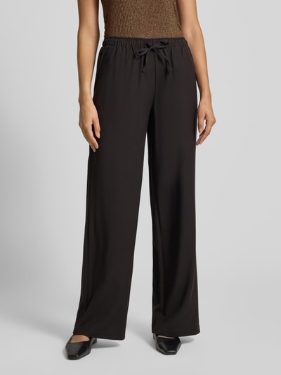 Vero Moda Regular fit wijde broek met viscose, model 'MILLY' Zwart - 4