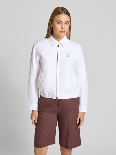Polo Ralph Lauren regular fit jack van puur linnen Wit - 4