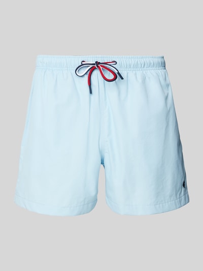 MCNEAL Relaxed Fit Badeshorts mit Logo-Stitching Hellblau 1