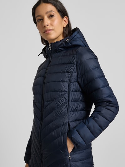 s.Oliver RED LABEL Płaszcz pikowany o kroju slim fit z odpinanym kapturem Granatowy 3