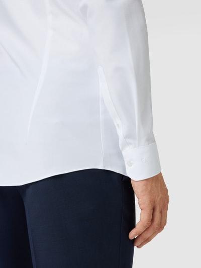 OLYMP No. Six Slim Fit Businesshemd aus Twill mit Stretch-Anteil Weiss 3