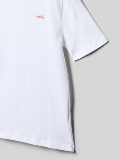 Calvin Klein Jeans Regular Fit T-Shirt aus reine Baumwolle Weiss 2