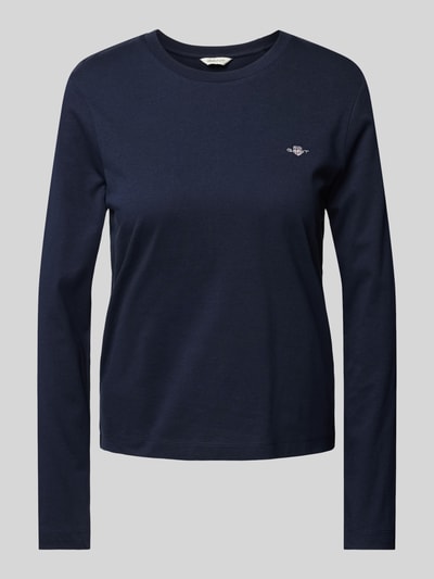 Gant Longsleeve mit Label-Stitching Marine 2