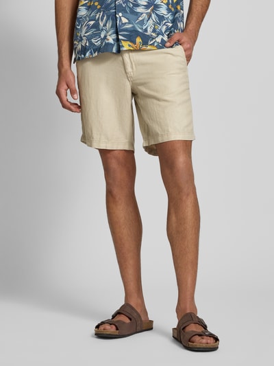 Superdry Regular Fit Leinenshorts mit Tunnelzug Modell 'Merchant' Sand 4