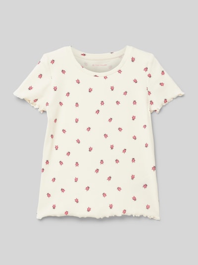 Tom Tailor Regular Fit T-Shirt mit Rundhalsausschnitt Offwhite 1