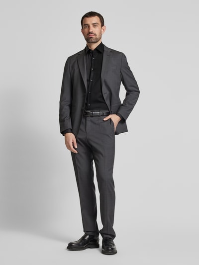 BOSS Slim Fit Business-Hemd mit Kentkragen Modell 'Hank' Black 1