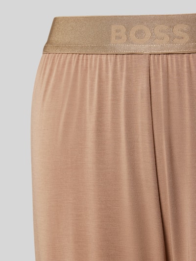 BOSS Wide leg pyjamabroek met elastische band, model 'BEA' Beige - 2