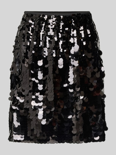 ICHI Knielanger Rock mit Paillettenbesatz Modell 'PELEOA' Black 2