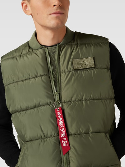 Alpha Industries Kamizelka pikowana z naszywką z logo model ‘Puffer’ Zielony 3