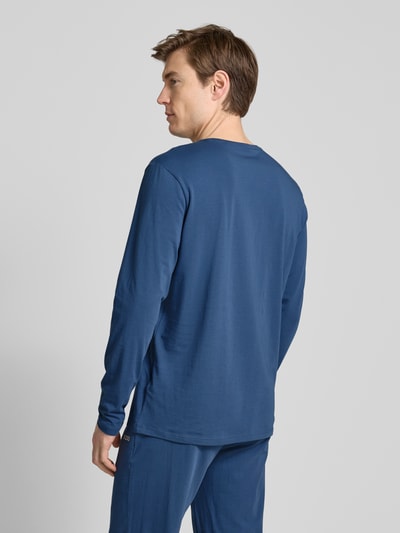 BOSS Longsleeve mit Label-Stitching Jeansblau 5