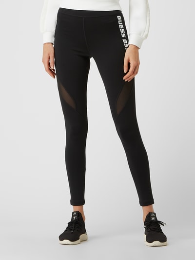 Guess Activewear Legging met inzetstukken van mesh Zwart - 4