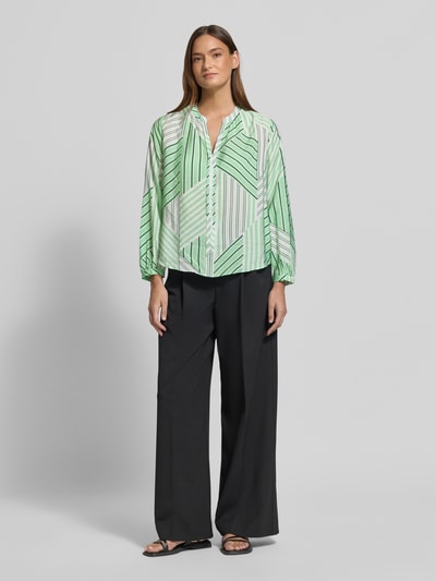 s.Oliver RED LABEL Relaxed Fit Langarmbluse aus Viskose-Mix Hellgruen 1