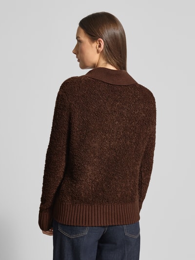 Tom Tailor Regular Fit Pullover aus Baumwoll-Mix mit Polo-Kragen Hazel 5