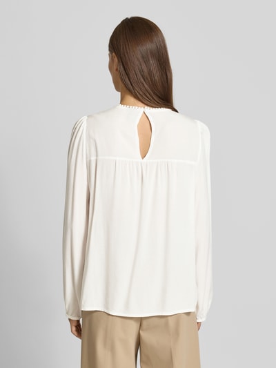 Vero Moda Regular Fit Langarmbluse aus reiner Viskose Modell 'DEBBIE' Weiss 5